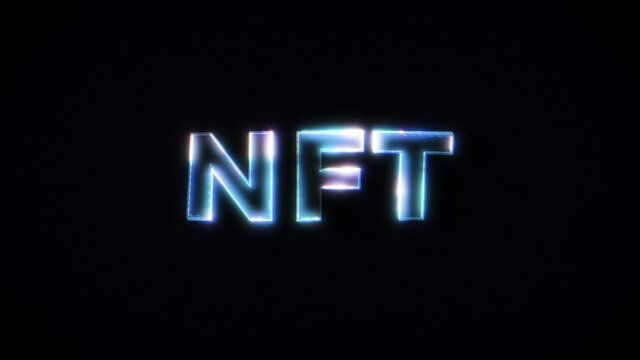 NFT non fungible token Glitch concept. New way to buy digital assets, collectibles and crypto art. 3d render