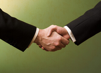 Two professionals shaking hands