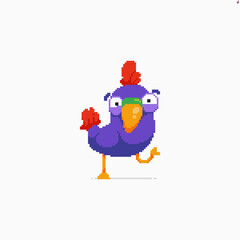 Pixel art bird