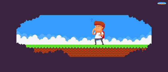 Pixel art lost adventurer