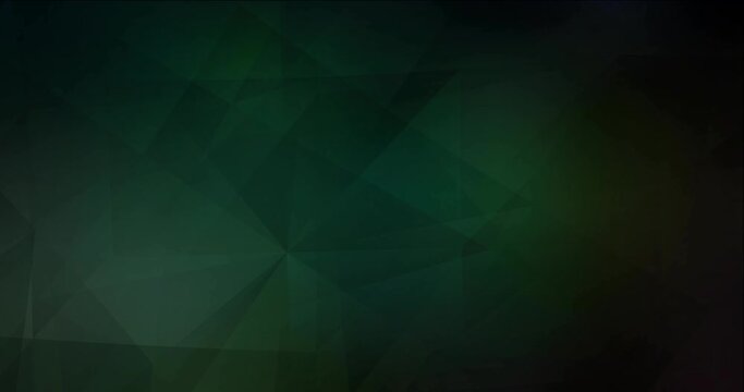 4K looping dark green polygonal abstract footage. Holographic abstract video with gradient. Screen saver for tech devices. 4096 x 2160, 30 fps. Codec Photo JPEG.