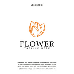 Creative Luxury flower icon logo design vector illustration. flower abstract logo design color editable