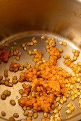 from corn kernels to popcorn in the kitchen pot