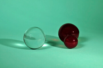 shiny transparent glass objects