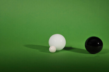 black and white speres