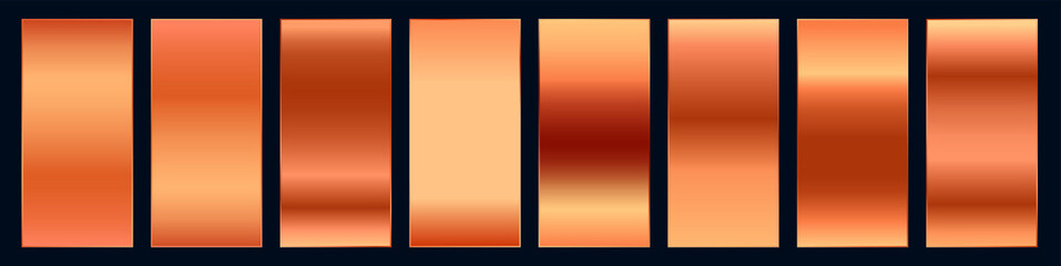 Copper premium gradient swatch palette set