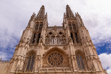Fototapeta na wymiar Burgos' Cathedral main facade