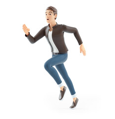 3d cartoon man running