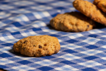 Homemade chocolate cookies. Freshly baked cookies.