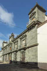 Casa Salazar (1687) - baroque-style building located at number 28 of Calle San Agustin. San Cristobal de La Laguna, Tenerife, Canary Islands, Spain.