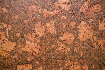 Close-up background and texture of cork board wood surface