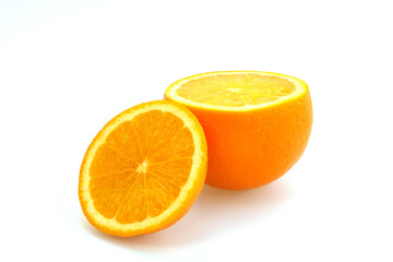 orange in high definition on white background