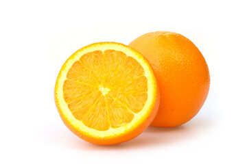 orange in high definition on white background