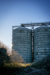 Metal Water Tower at Countryside Farm, Sunrise, Ireland