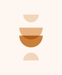 Boho wall art print. Modern abstract design
