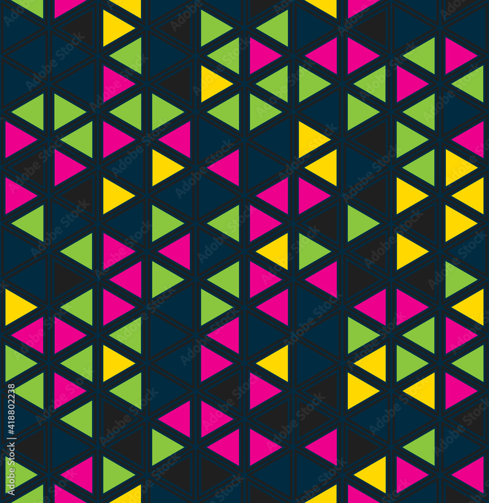 Aufkleber seamless geometric pattern. vector background with triangles