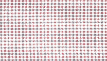 Abstract Red and Black fabric textured background. Seamless pattern. Red and white checkered...