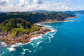 Obraz premium Fotos de costa con drone