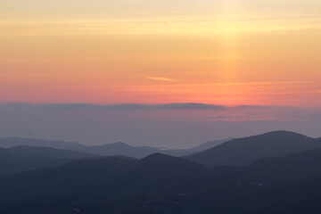 Sunrise from Sa Talaia mountain in Ibiza (Spain)