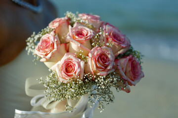 wedding bouquet of roses