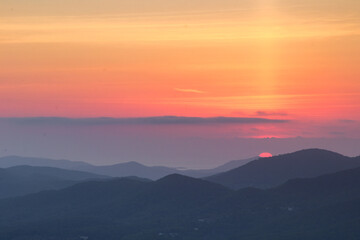 Sunrise from Sa Talaia mountain in Ibiza (Spain)