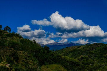 clouds over mountain