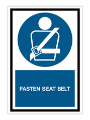 PPE Icon.Wearing a seat belt Symbol Sign Isolate On White Background,Vector Illustration EPS.10
