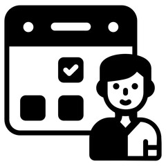 
Online test slid style icon, editable vector  

