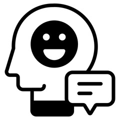 
Strategic thinking glyph style icon, editable vector 

