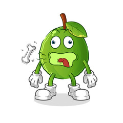 guava burp mascot. cartoon vector