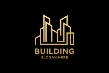 Luxury building architecture logo design inspiration