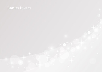 Milky way of sparkling lights on a gray background. Simple pattern design template.