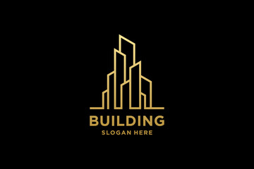 Fototapeta premium Luxury building architecture logo design