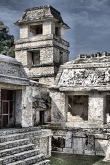 The Palace complex in Palenque, Mexico