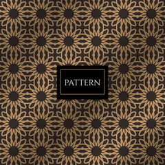 Seamless pattern. vintage decorative golden ornamental. - Vector.