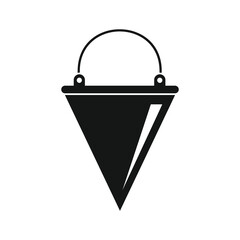 fire bucket black simple icon
