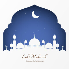 Eid mubarak elegant vector background. - Vector.