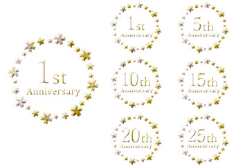 アニバーサリーエムブレム桜金色立体メタリック