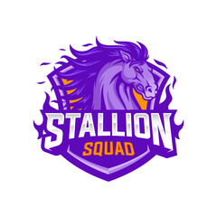 Stallion Mascot Esports Vector Illustration