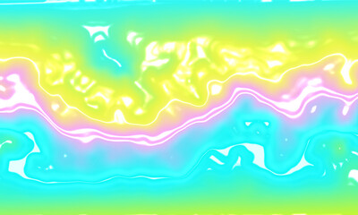 Obraz na płótnie Canvas Abstract liquid rainbow background. Colorful reflect texture on pastel color.