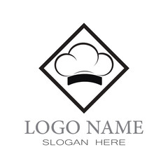 hat chef logo template vector illustration