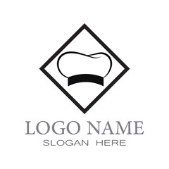 hat chef logo template vector illustration