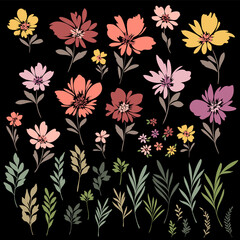 Abstract and impressive cute flower material,