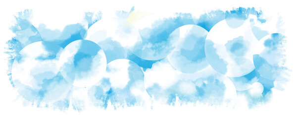 シャボン玉 海 夏 波 背景 Blue bubbles - summer background for background and wallpaper.