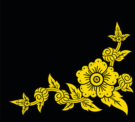 Thai traditional art, flower style