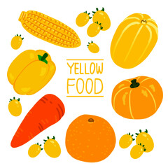 건강을 지키는 노랑색 과일과 야채