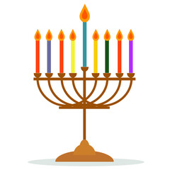 symbolic candlestick at a Jewish festival