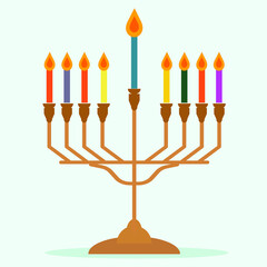 symbolic candlestick at a Jewish festival