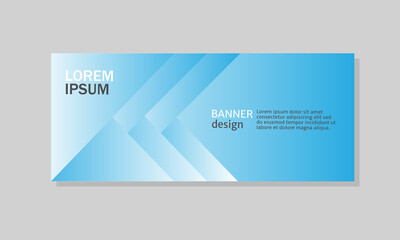 Abstract geometric banner template. Futuristic background. Design in white blue gradient color. Vector illustration