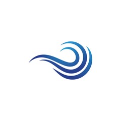Water wave icon vector